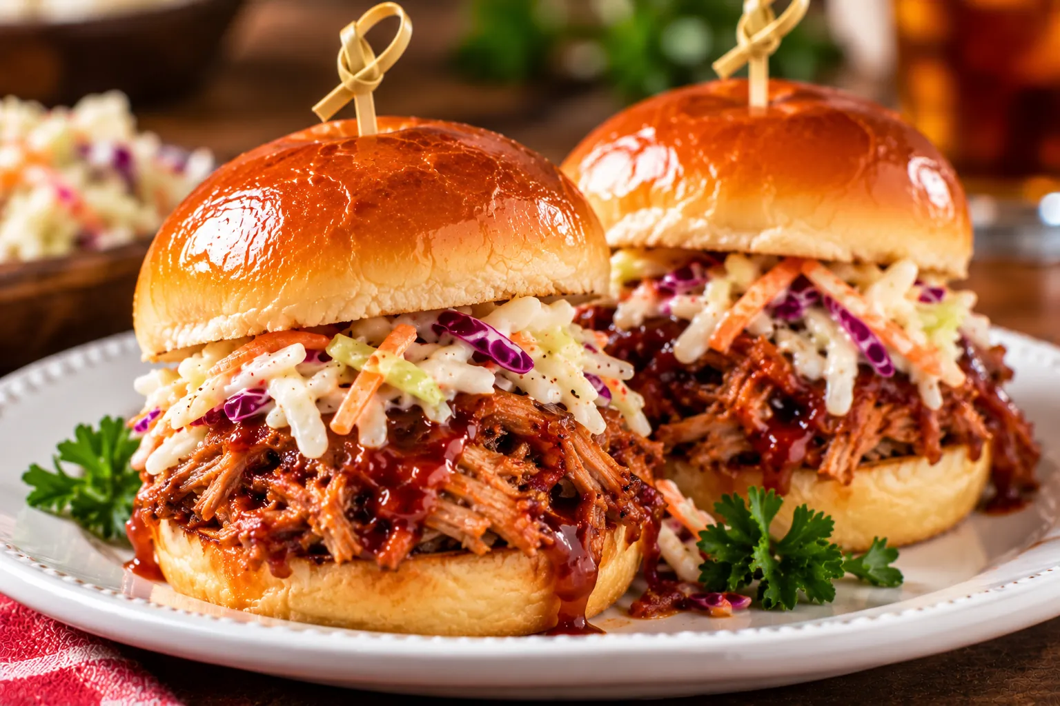 BBQ pulled pork sliders — group catering, Tampa & St. Petersburg